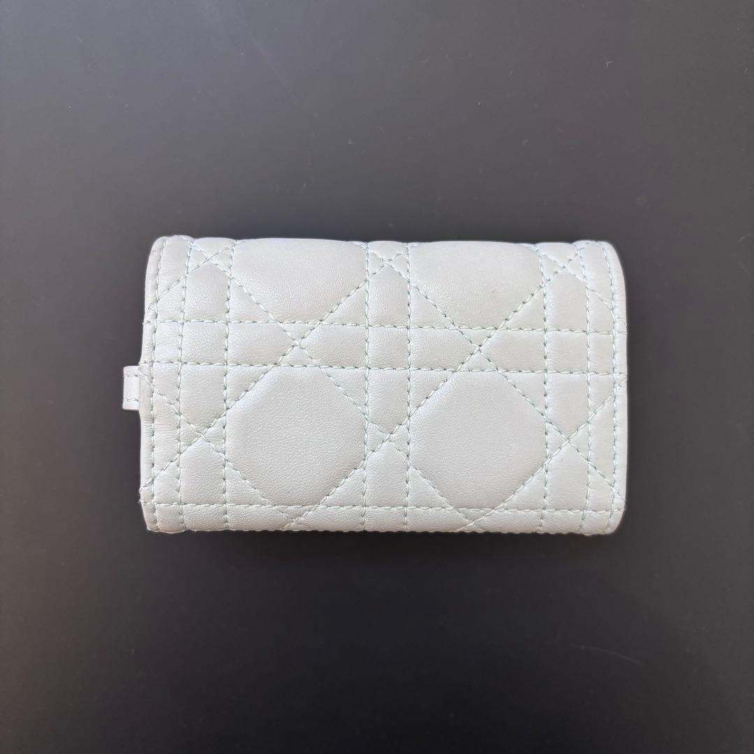 Dior キルティングレザーキーケース　ミントグリーン