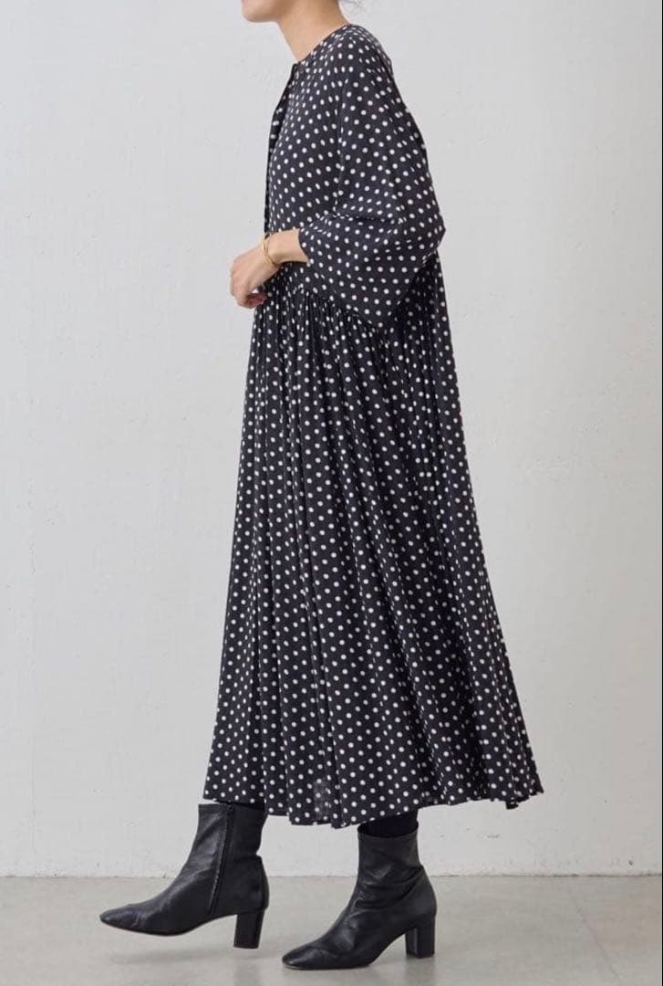 BEARDSLEY ビアズリー　ドットギャザーワンピース サイズ1 新品