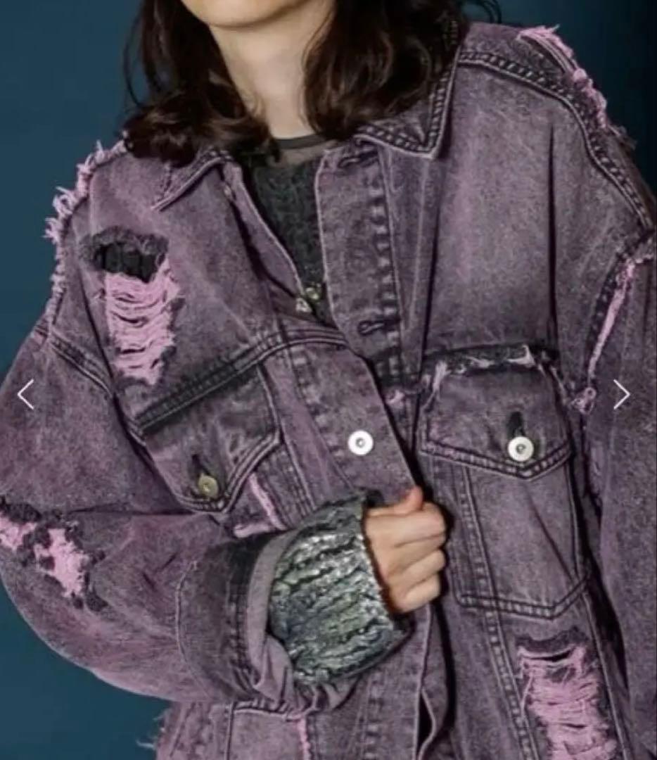 メゾンスペシャル クラッシュデニムブルゾン