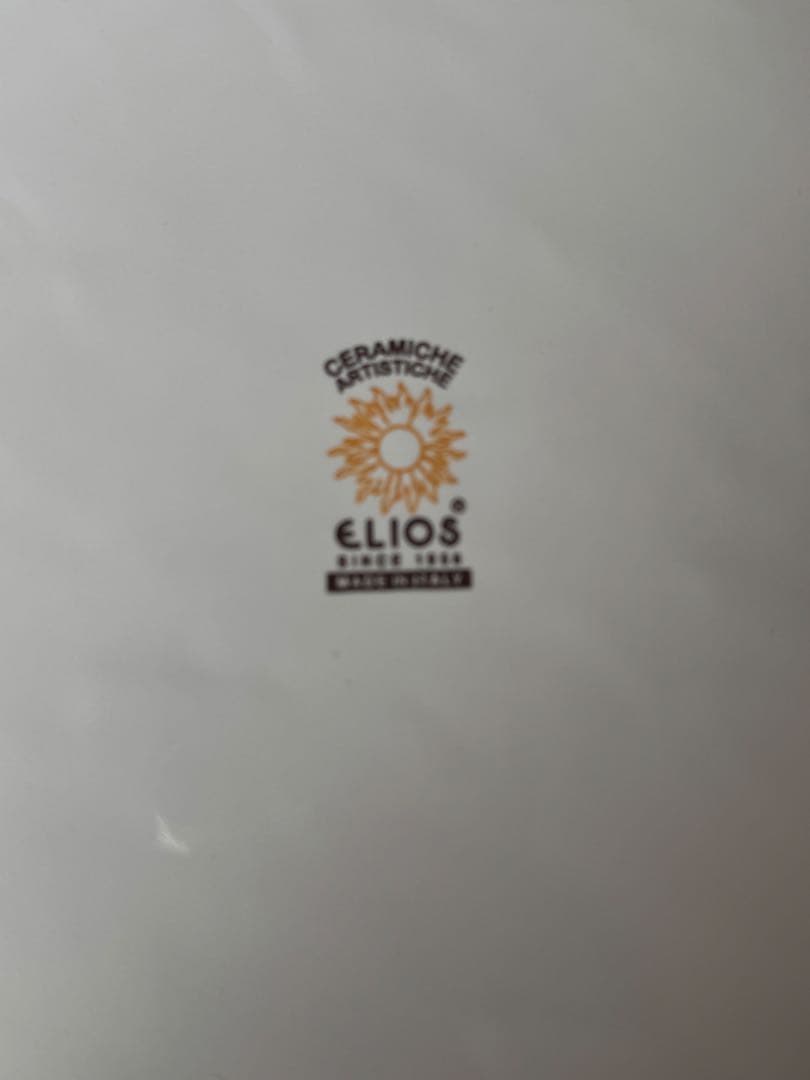 Elios 花模様の白い皿 5枚セット