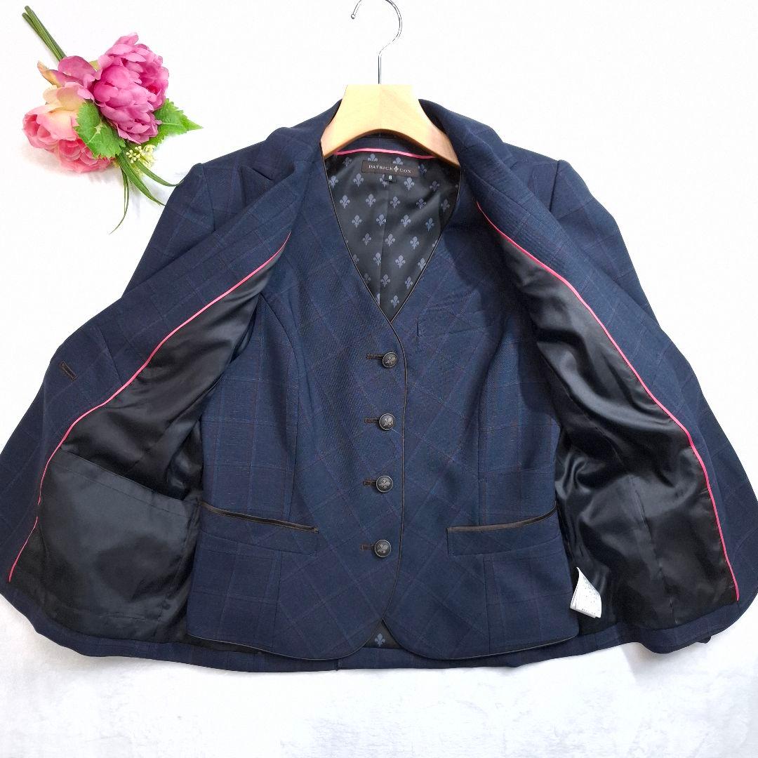 【新品/タグ付/3ピース】PATRICK COX チェック柄 スカートスーツ M