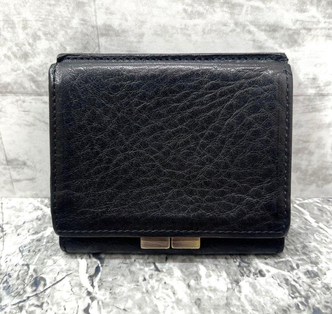 SLOW （スロウ） がま口 ミニ財布 ブラック