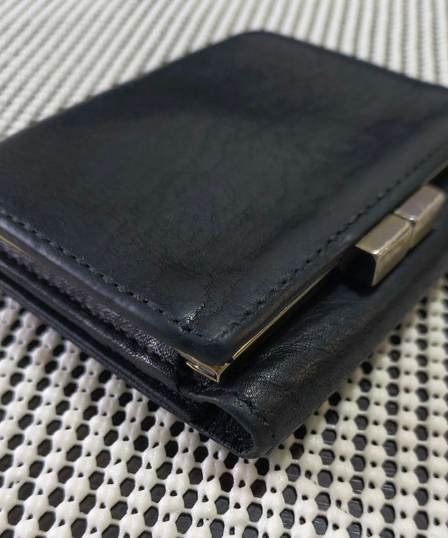 SLOW （スロウ） がま口 ミニ財布 ブラック