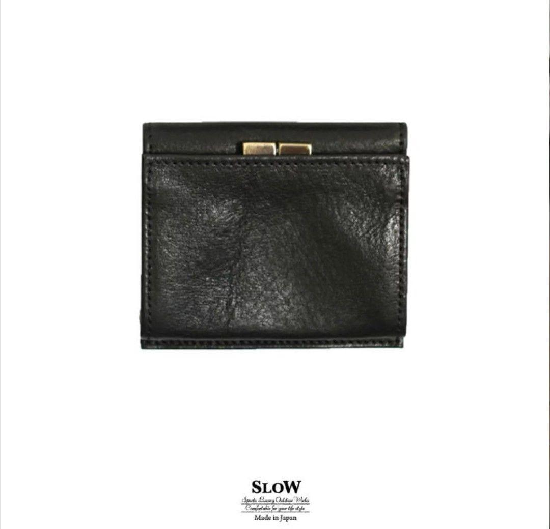 SLOW （スロウ） がま口 ミニ財布 ブラック