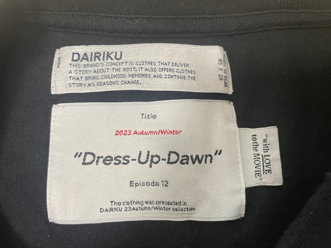 トップス DAIRIKU 23AW \"MOVIE\" Tee (Black )