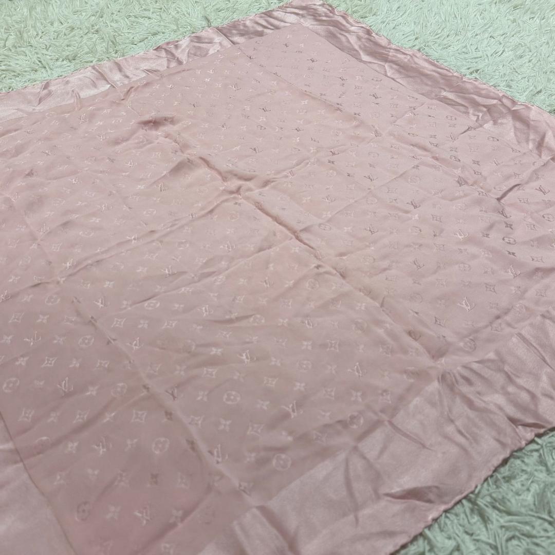 15448✨良品✨LOUIS VUITTON モノグラム 大判ストール ピンク