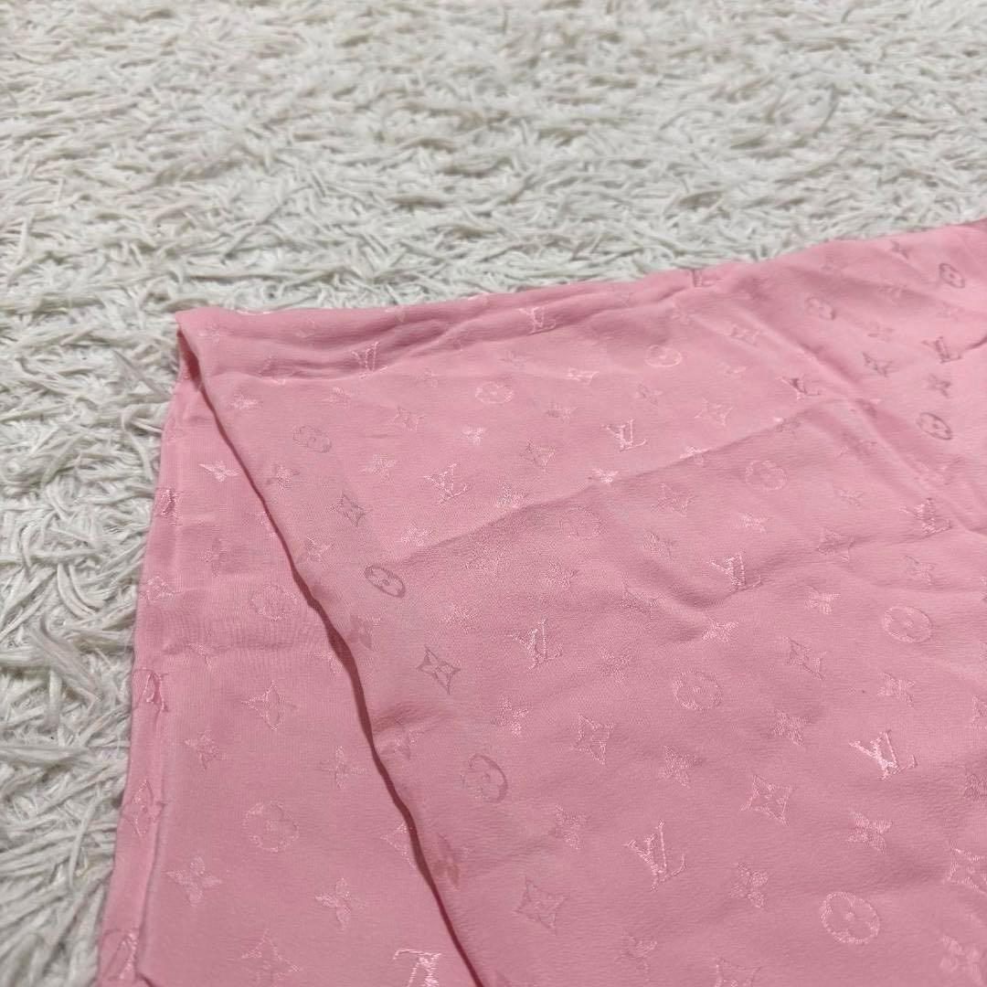15448✨良品✨LOUIS VUITTON モノグラム 大判ストール ピンク