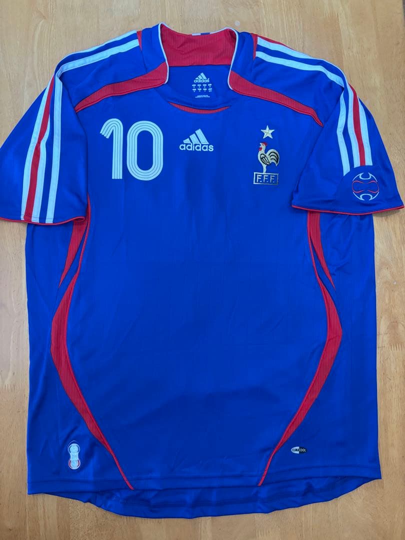 超希少 正規品 中古 美品 フランス 06/07 ホーム アウェイ ジダン Ｌ