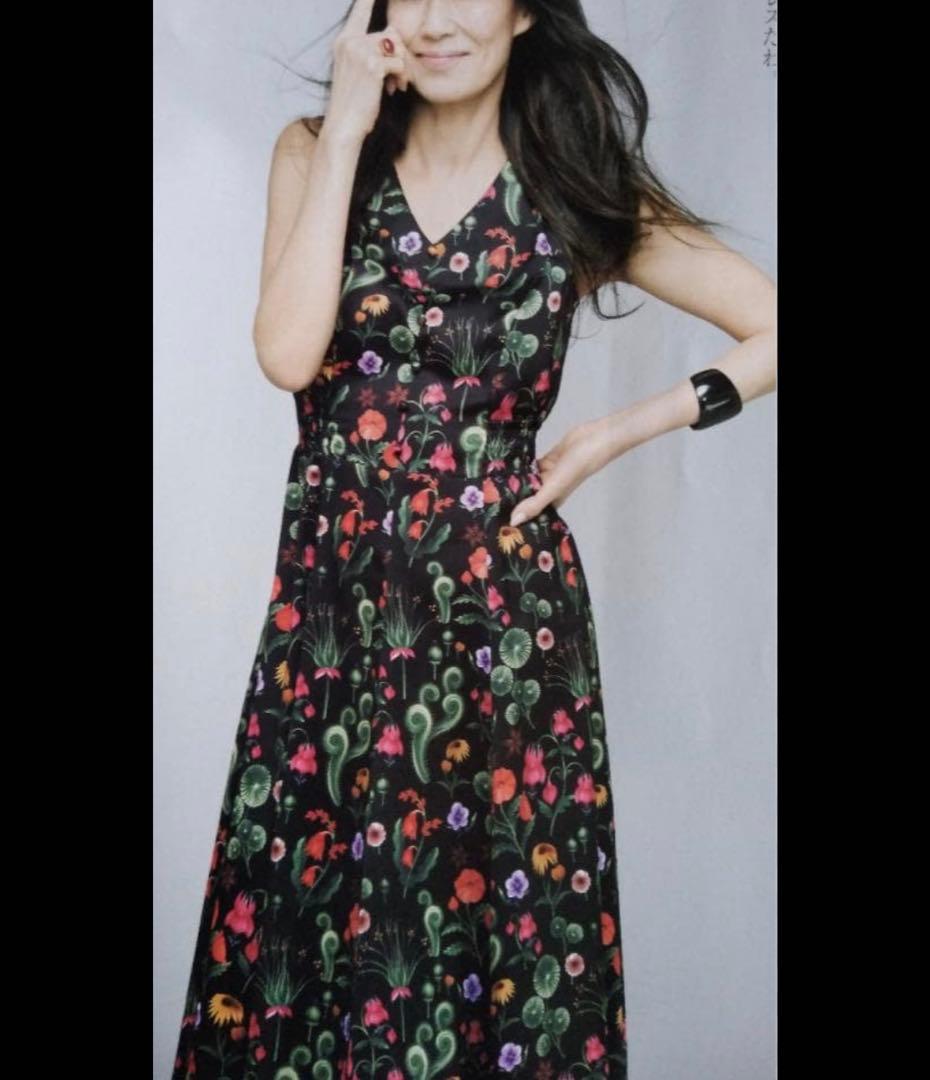 ダーマコレクション　ラッティ社　ボタニカル　ノースリーブワンピース　花柄