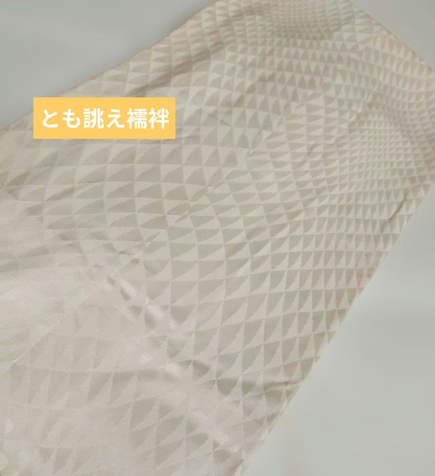 美品 淡いサーモン色 小菊付け下げ 訪問着フルセット 襦袢付き裄66 M寸