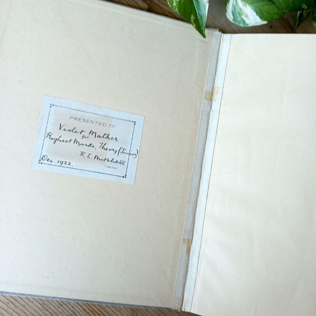 洋書古書1922年メッセージ　楽譜シューマン　ルメール画集アンティーク 水彩画