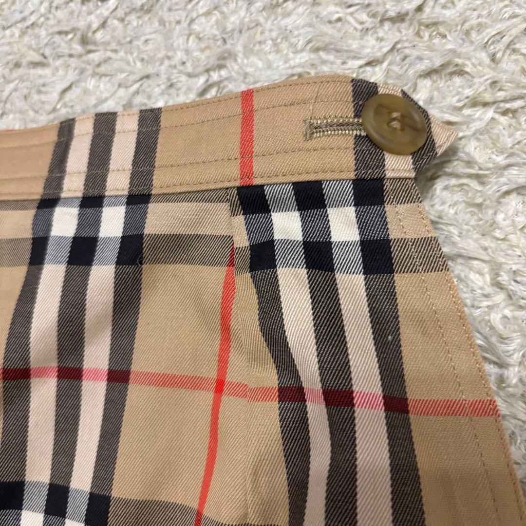 バーバリー　リバーシブルスカート　ノバチェック　膝丈　ラップスカート