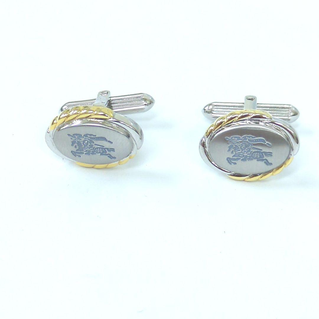 バーバリー 騎士 ネクタイピン & カフリンクス セット シルバー ゴールド