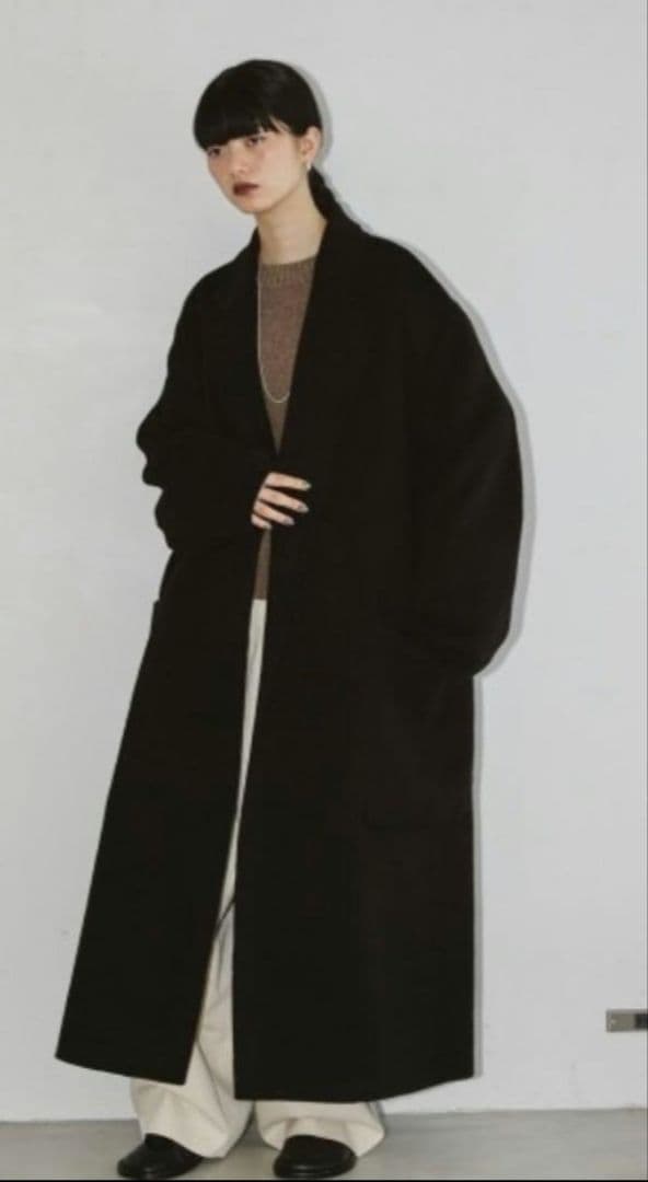 TODAYFUL Wool Over Coat 38 黒