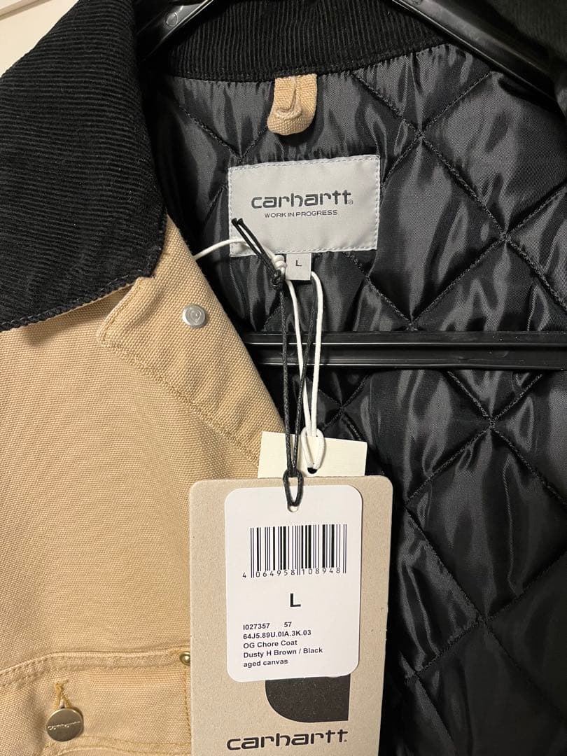 カーハート（Carhartt WIP）チョアコート　カバーオール　ベージュ　L