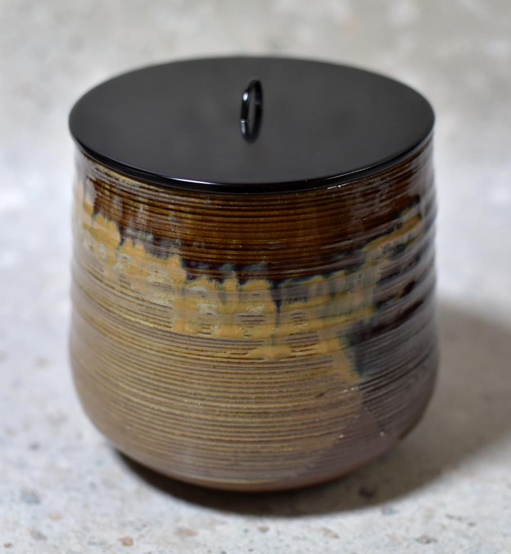 平安嘉祥造　高取写水指【極上品】　お茶道具／共箱