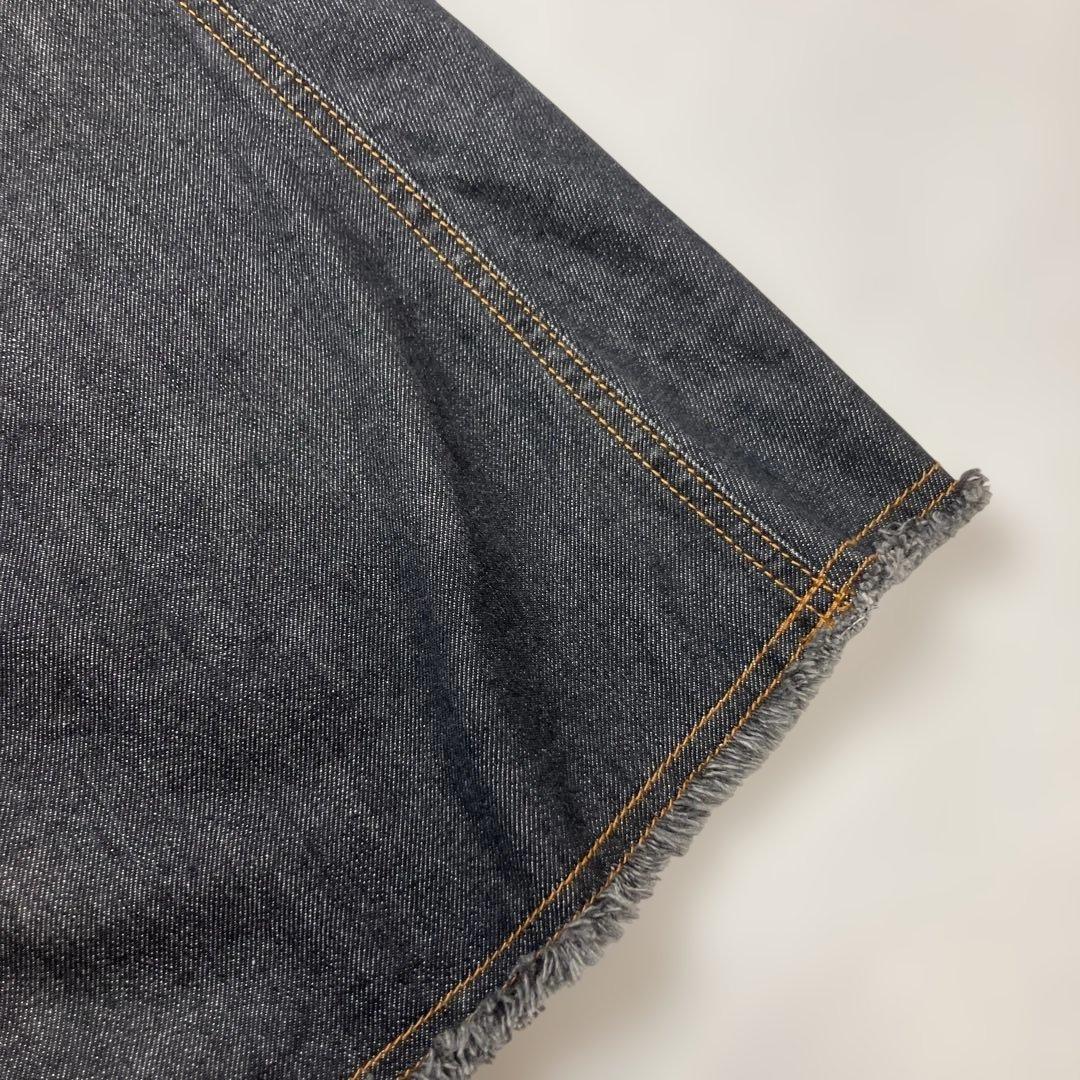 【試着のみ】ピンクハウス ロゴ刺繍使い 黒デニムジャンパースカート/2021年