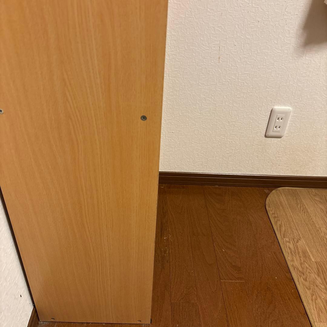 ナチュラル 6段本棚 合板製 縦長