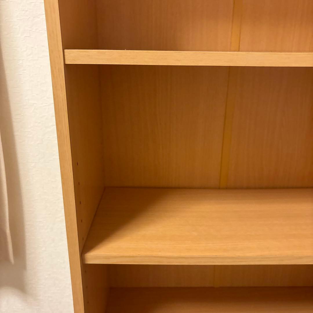 ナチュラル 6段本棚 合板製 縦長