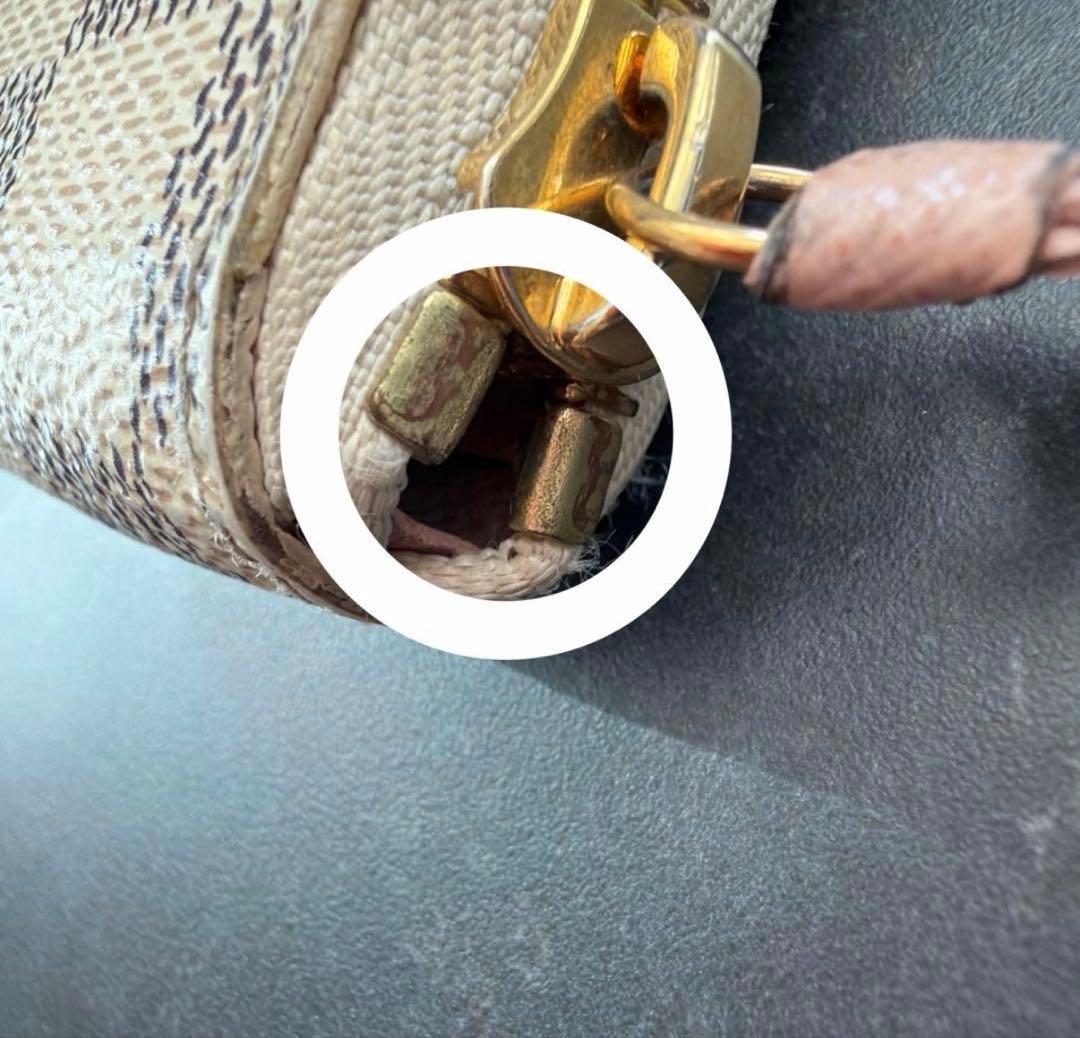 ルイヴィトン ダミエ アズール ポルトフォイユクレマンス ピンク 長財布