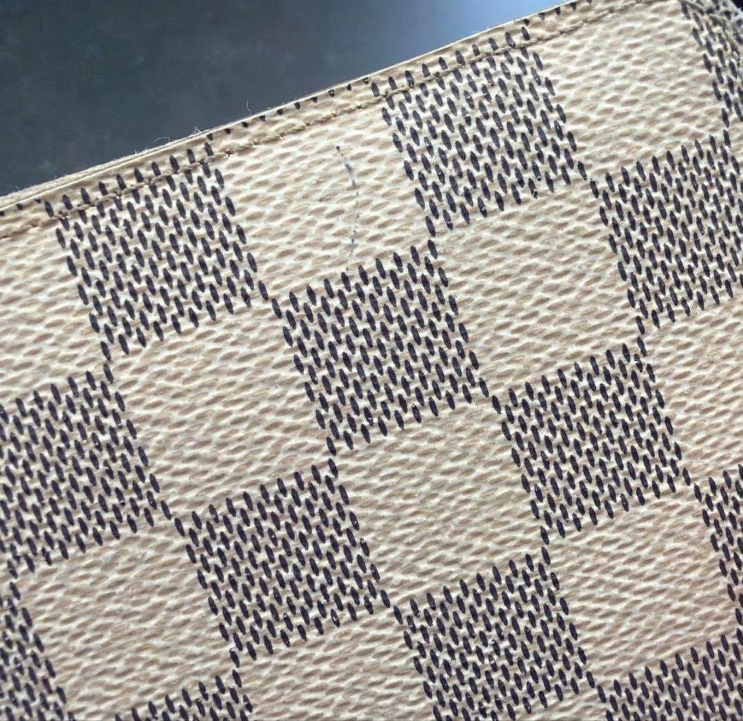 ルイヴィトン ダミエ アズール ポルトフォイユクレマンス ピンク 長財布