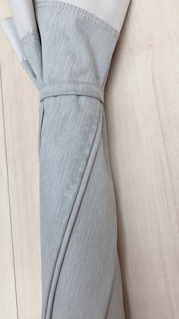 サンバリア100 折りたたみ日傘 ２段折 コンビmoku グレー 曲がり手元