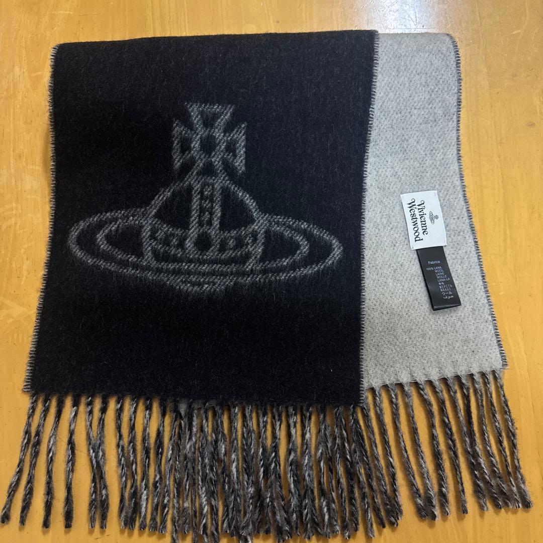 Vivienne Westwood マフラー ブラック/ホワイト