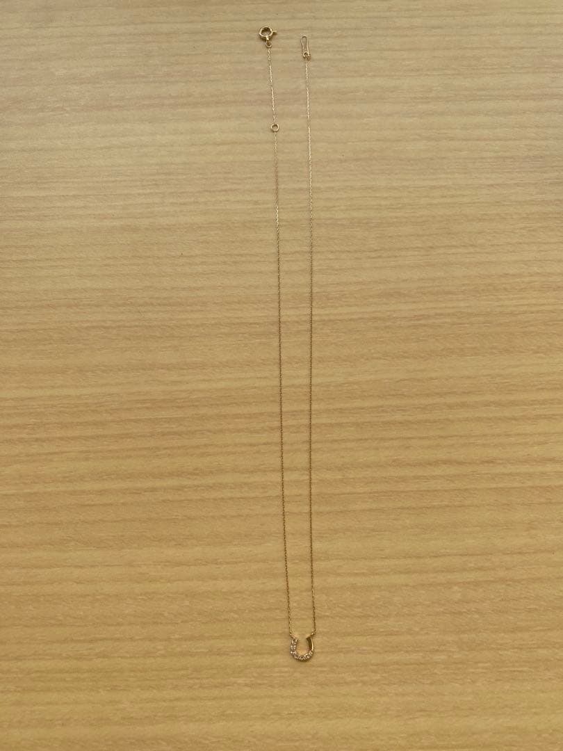 BLOOM イエローゴールド ホワイトトパーズ 馬蹄 ネックレス