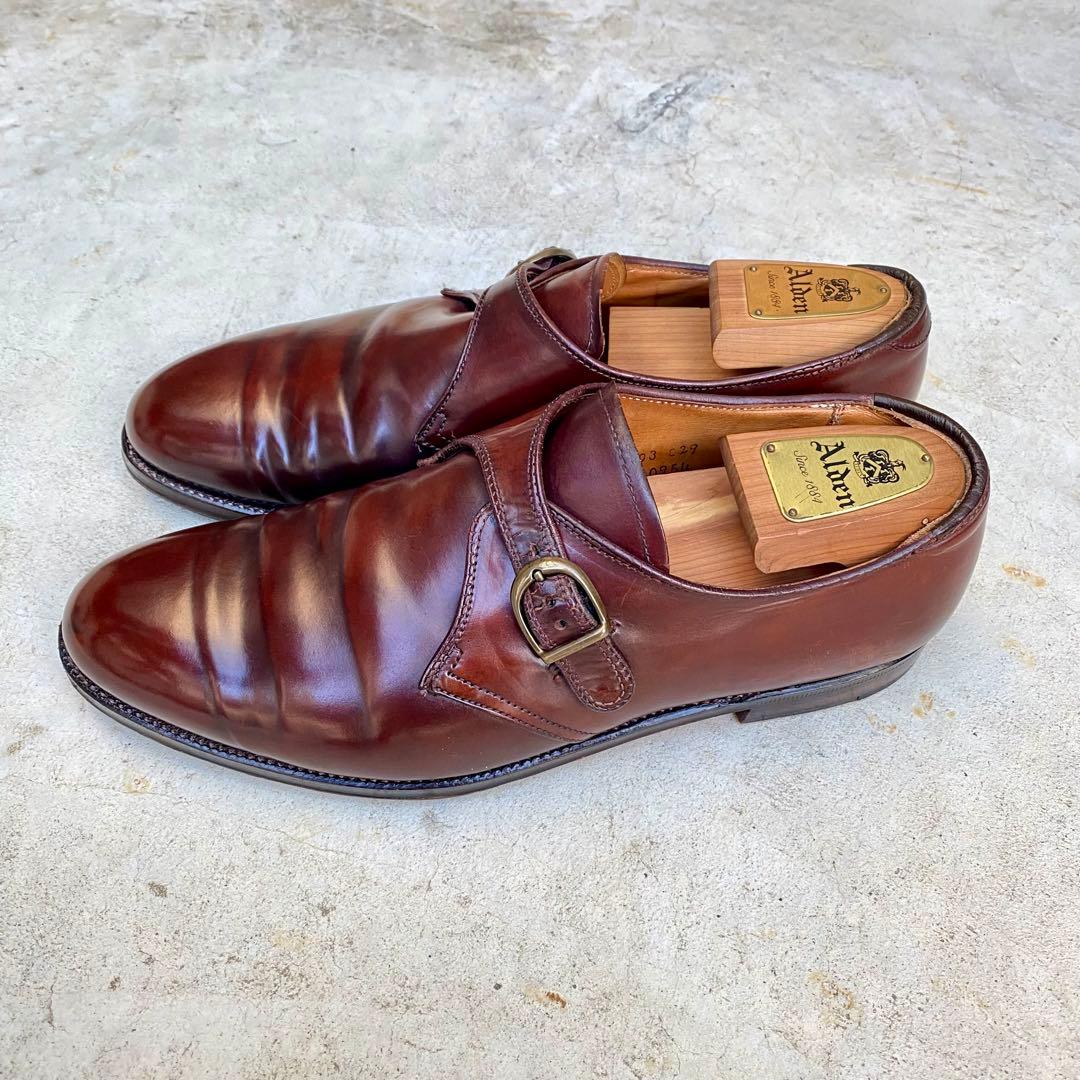 P様Alden954★サイズ10D★コードバン★バーガンディ★モンクストラップ