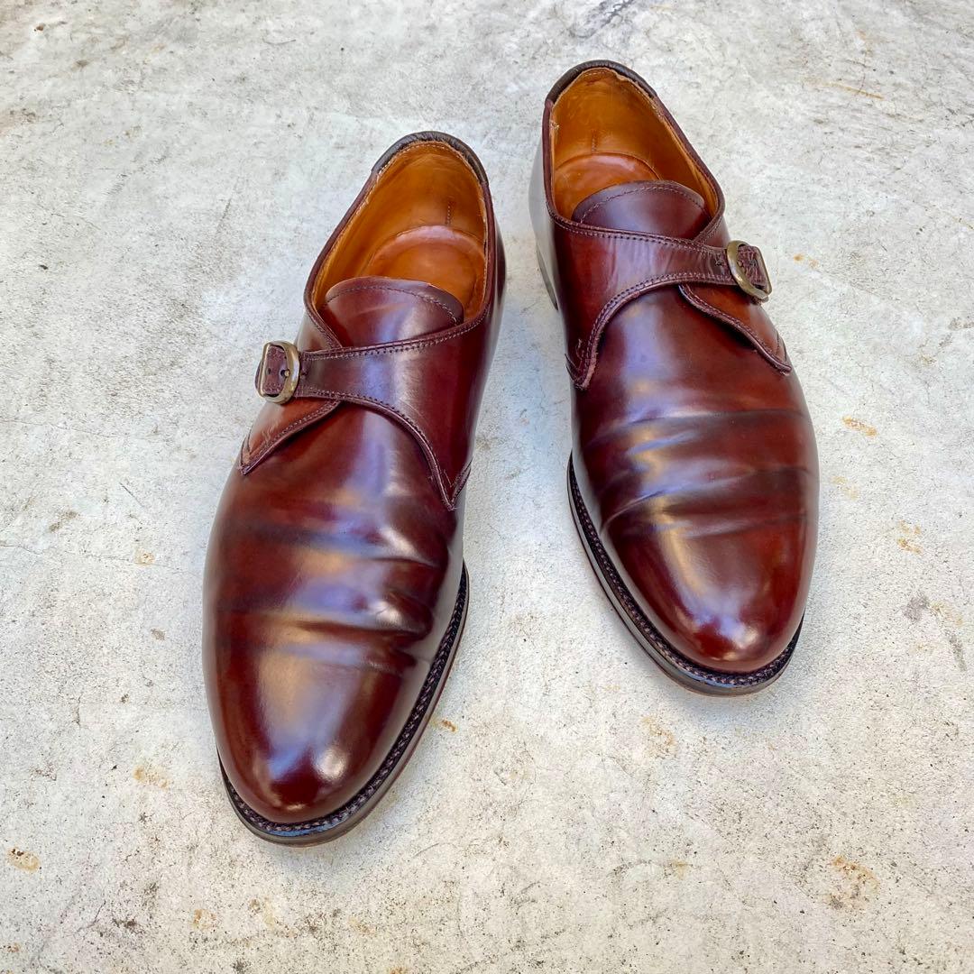P様Alden954★サイズ10D★コードバン★バーガンディ★モンクストラップ