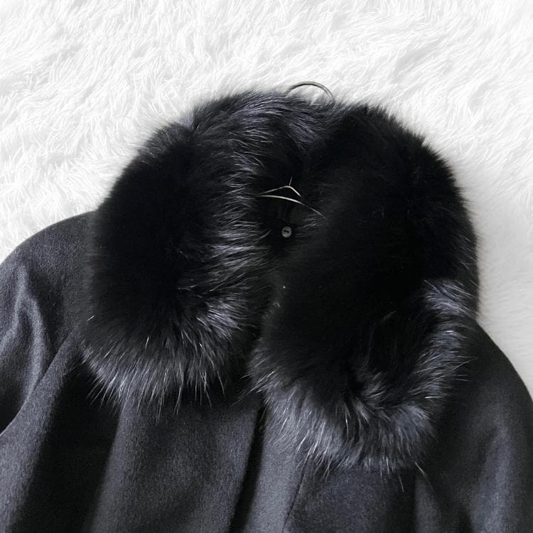 極美品 Eternallous カシミヤ100% SAGAファー ロングコート