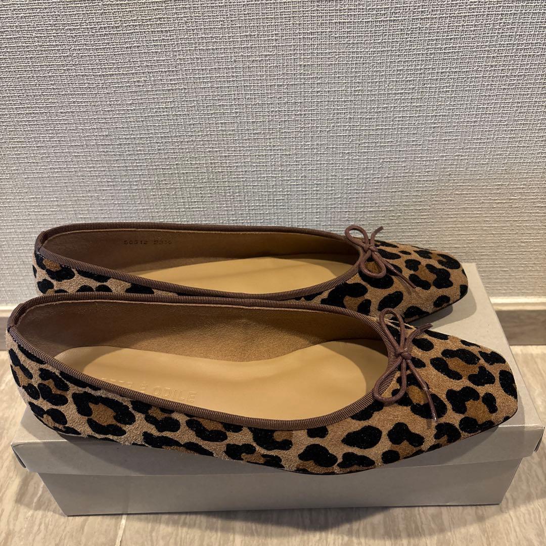 美品ほぼ未使用☆オデットエオディール　レオパードフラットシューズ⭐︎箱付き