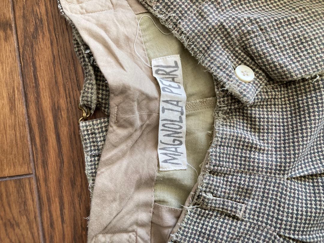 Magnolia Pearl.マグノリアパール/チェック柄 パッチワーク パンツ