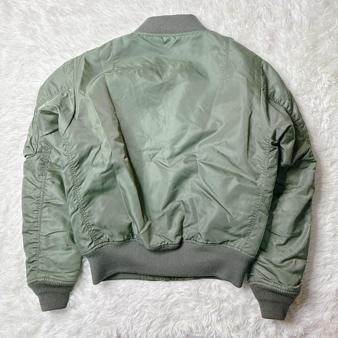 ✨美品✨ アビレックス MA-1 フライトジャケット 緑 Mサイズ　y2k 短丈