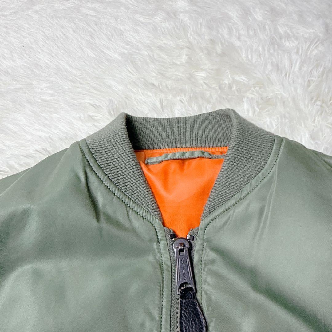 ✨美品✨ アビレックス MA-1 フライトジャケット 緑 Mサイズ　y2k 短丈