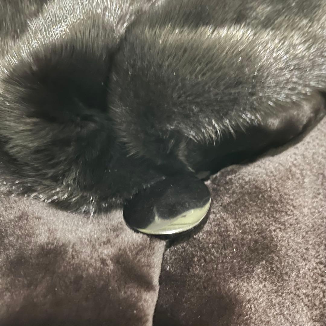 2XL相当 SAGA MINK ロングコート シェアードミンク レア ダイヤ模様