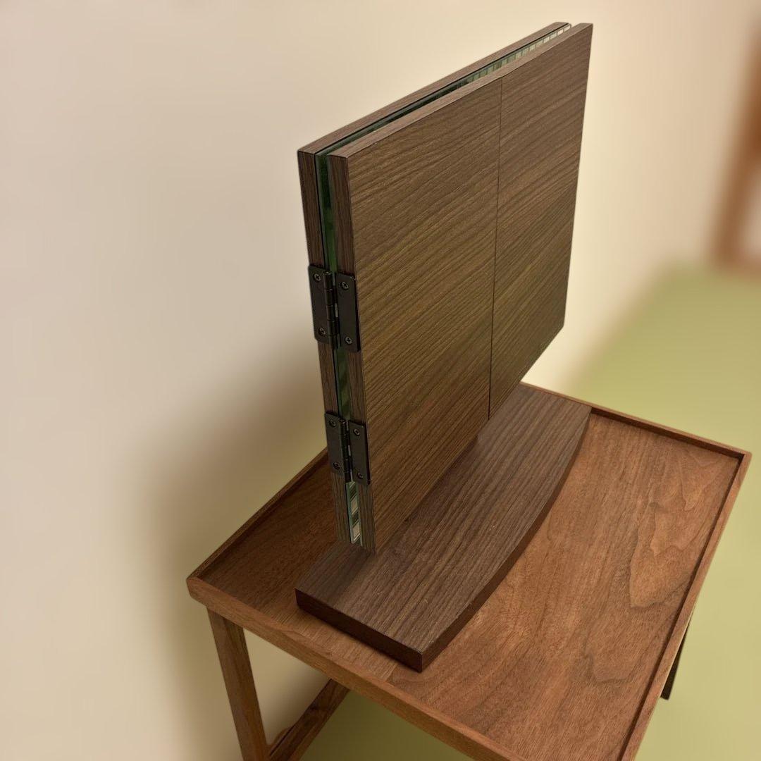 【値下げ】木製三面鏡 モダン　おしゃれ　送料込