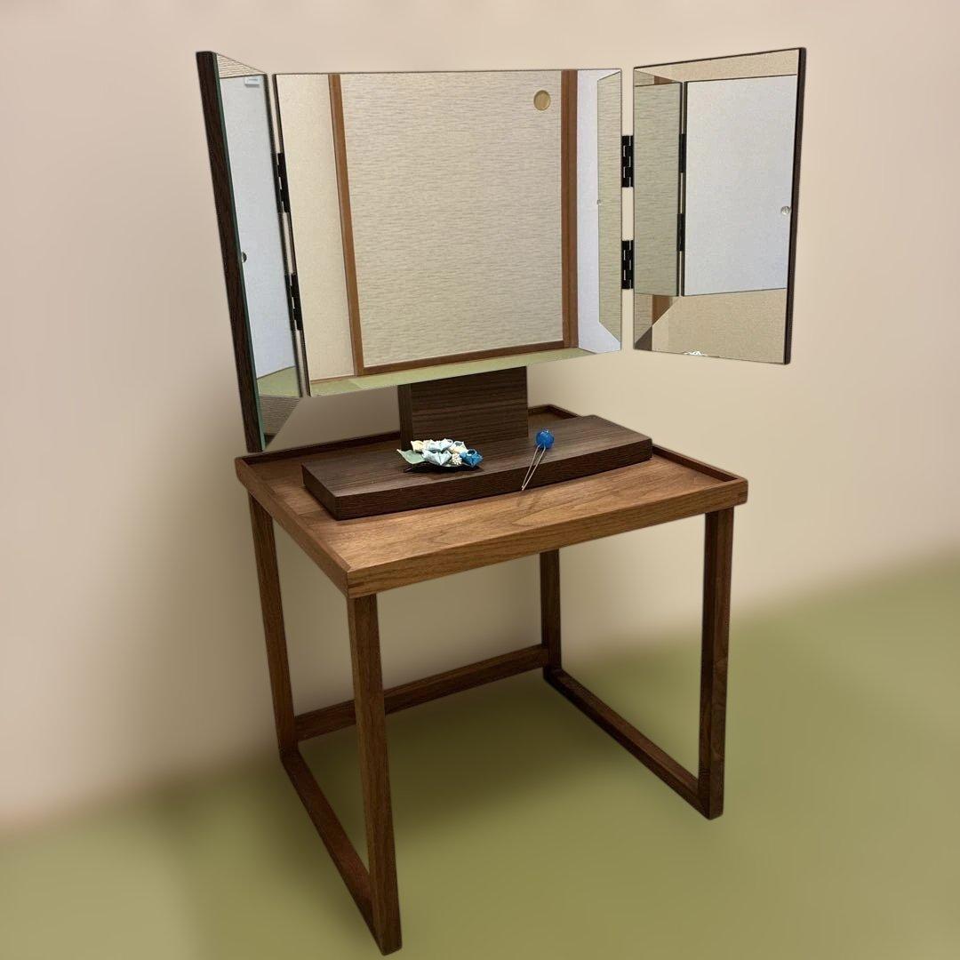 【値下げ】木製三面鏡 モダン　おしゃれ　送料込