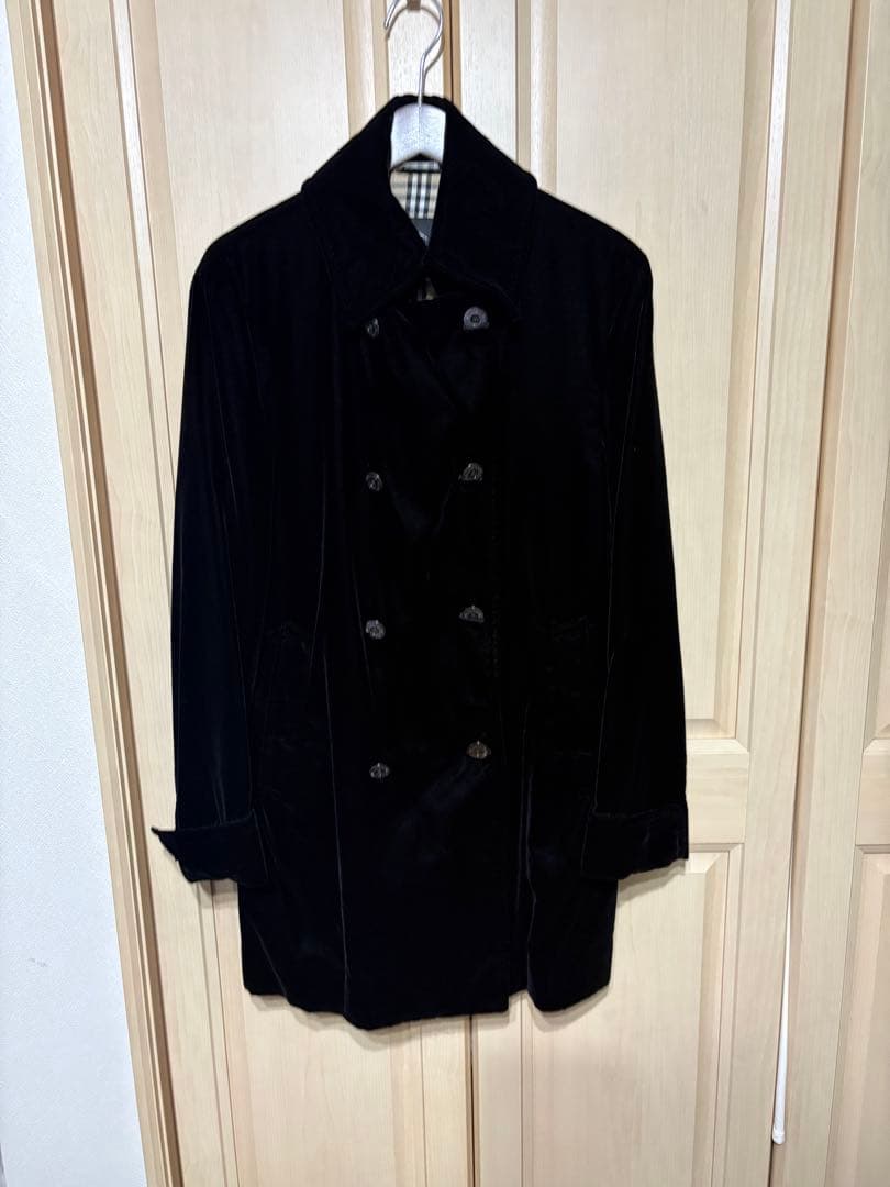 じ*ラ様 BURBERRY BLACK LABEL ベロア　ロングコート
