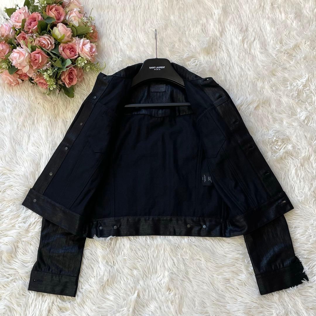 ネイマールSAINT LAURENT YSLコーティング デニムジャケット