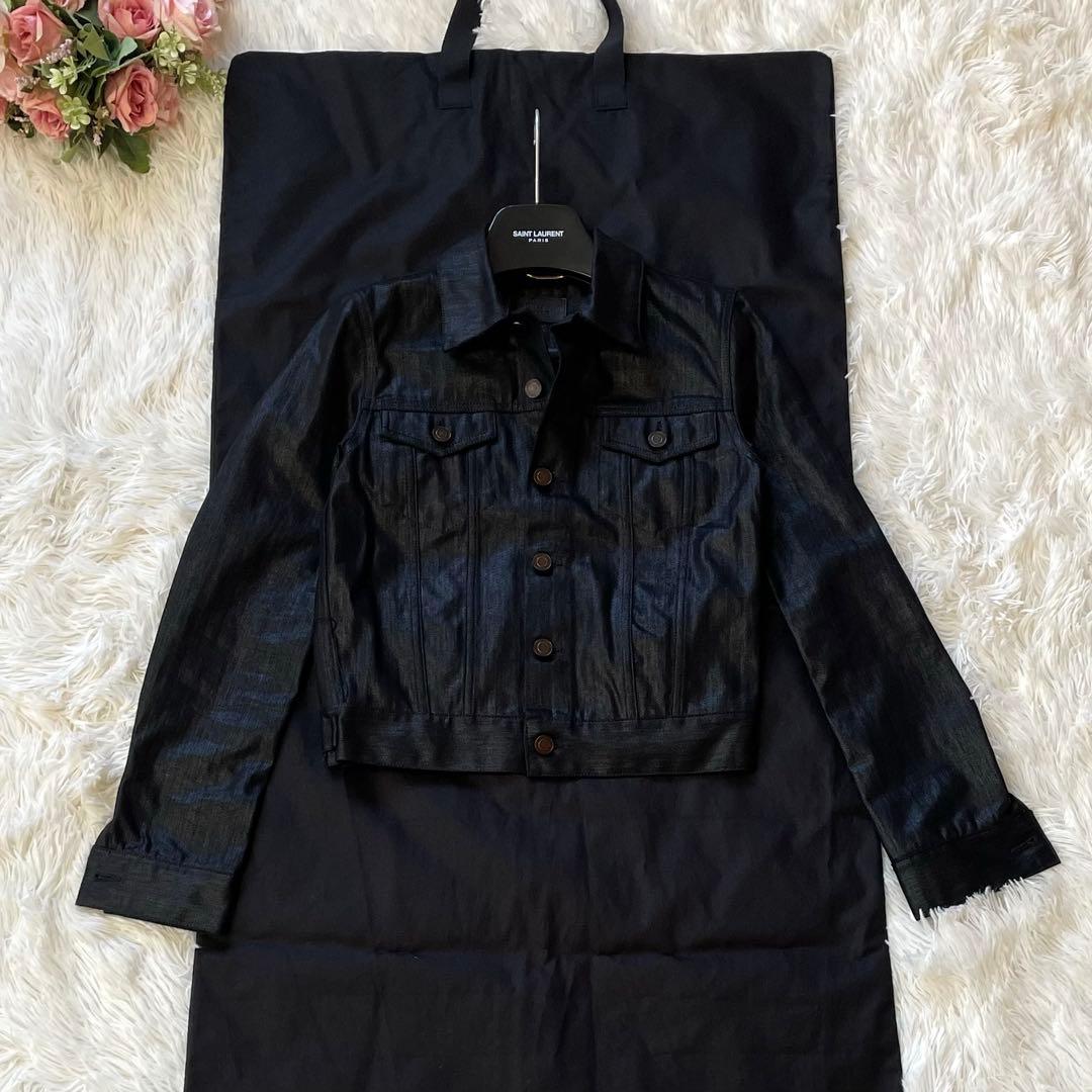 ネイマールSAINT LAURENT YSLコーティング デニムジャケット