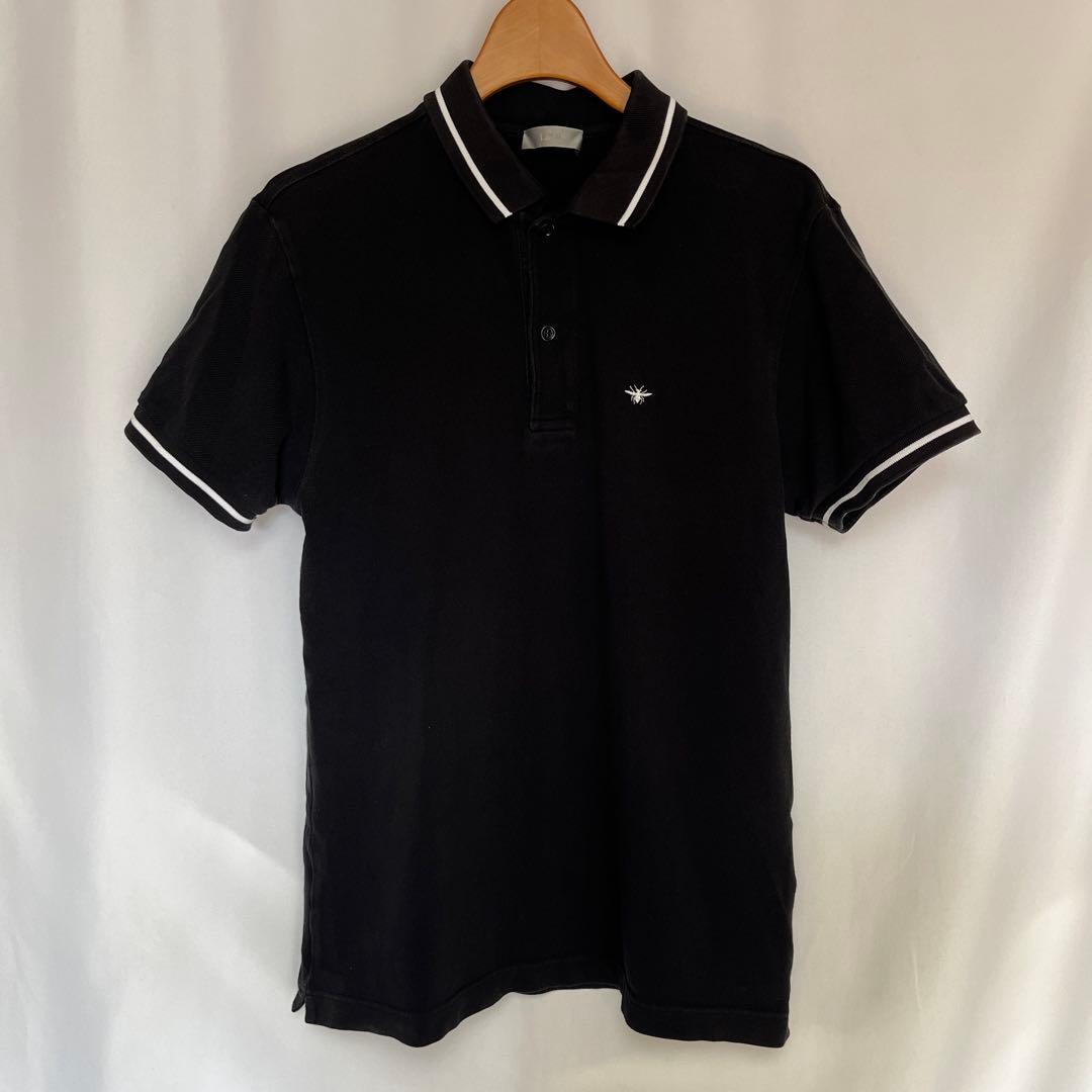 DIOR homme ディオールオム bee 蜂 刺繍 ポロシャツ 黒M