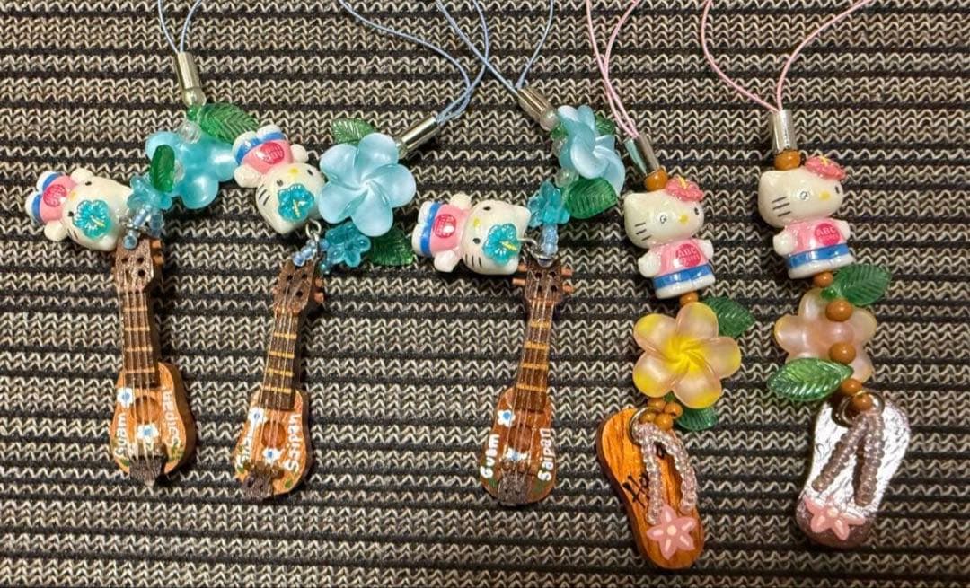 レアご当地　限定 白キテイkitty 根付けストラップ ABCstore 5点