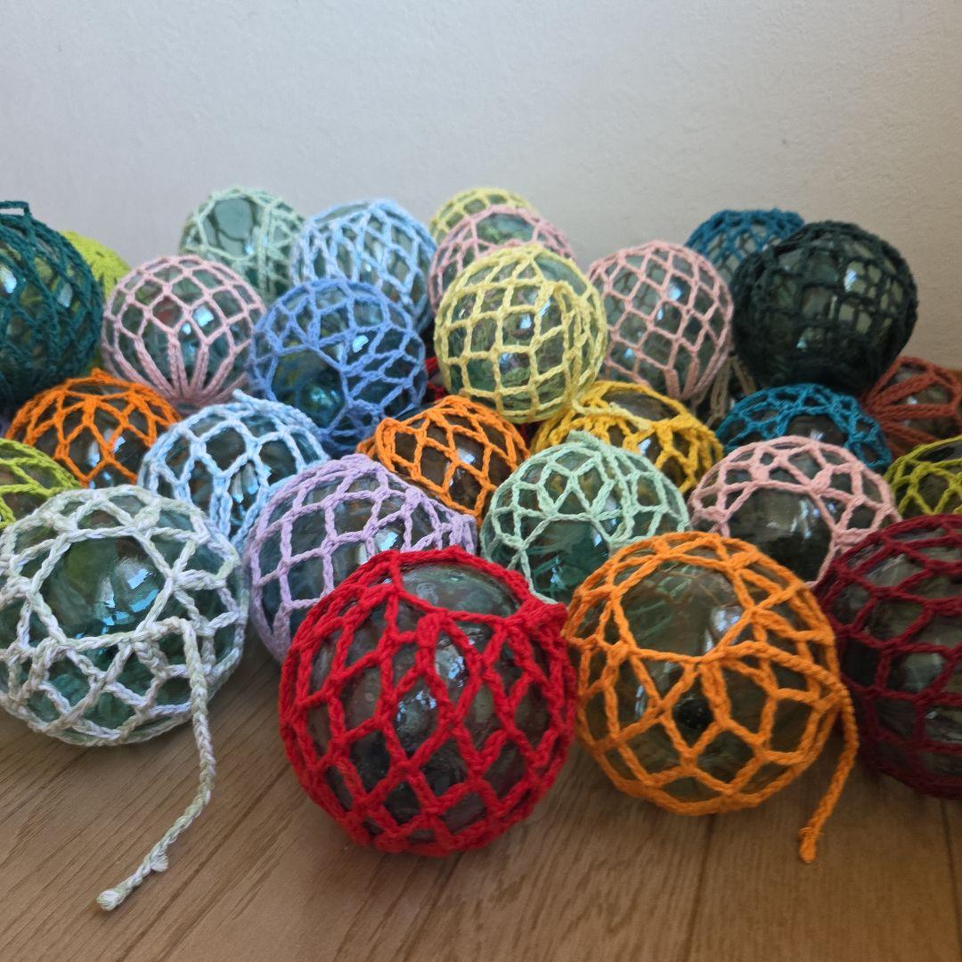 ガラス浮き玉 ガラス玉 ９cm x ５４