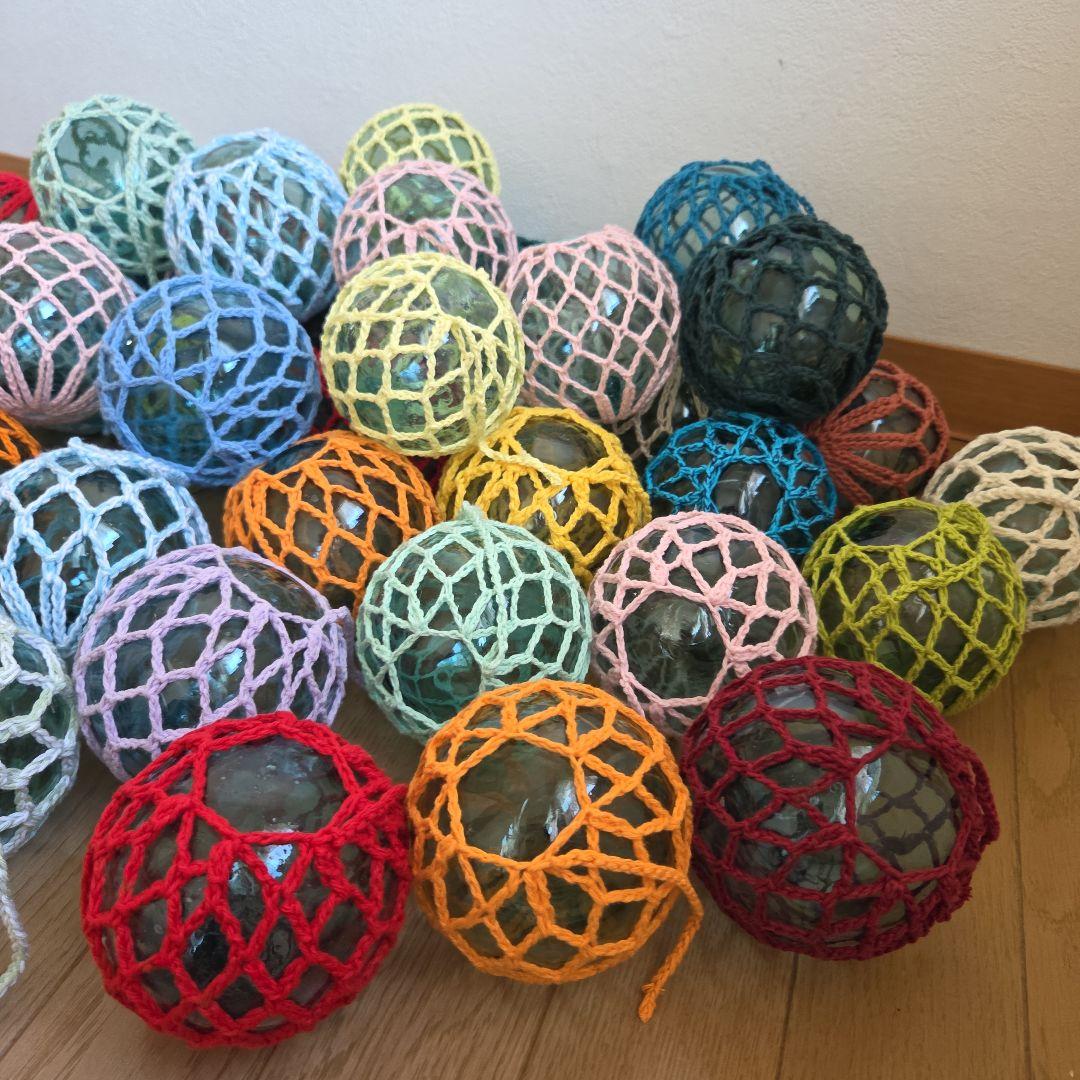 ガラス浮き玉 ガラス玉 ９cm x ５４