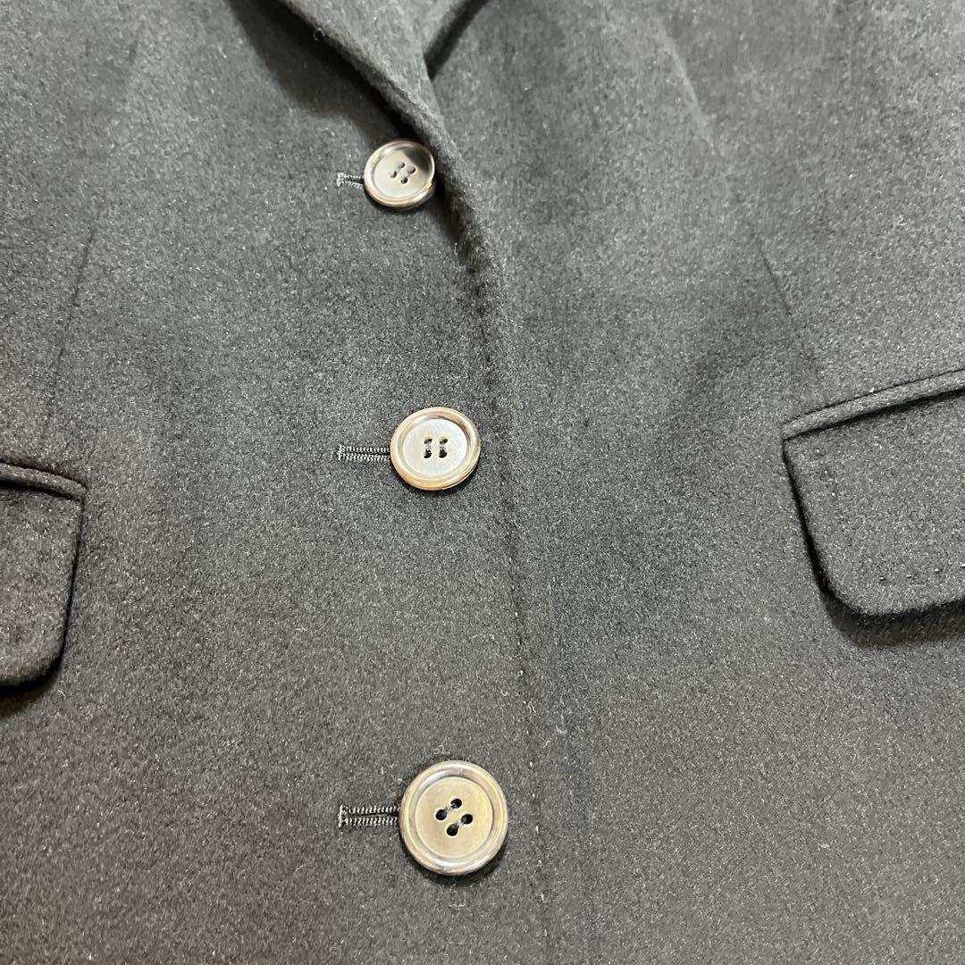 【美品】アクアスキュータム　カシミヤ100% チェスターコート　ブラック　日本製