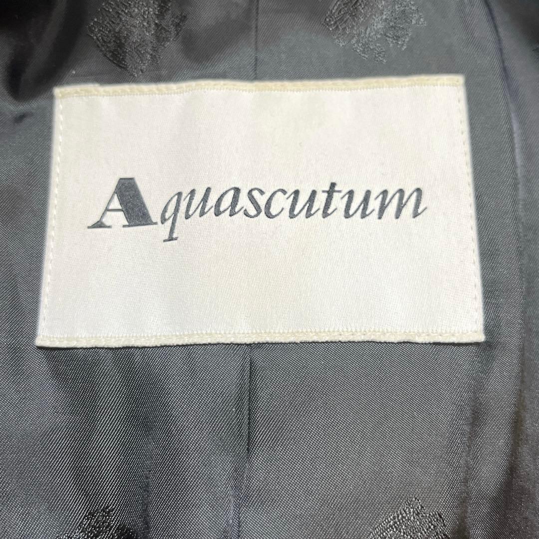 【美品】アクアスキュータム　カシミヤ100% チェスターコート　ブラック　日本製