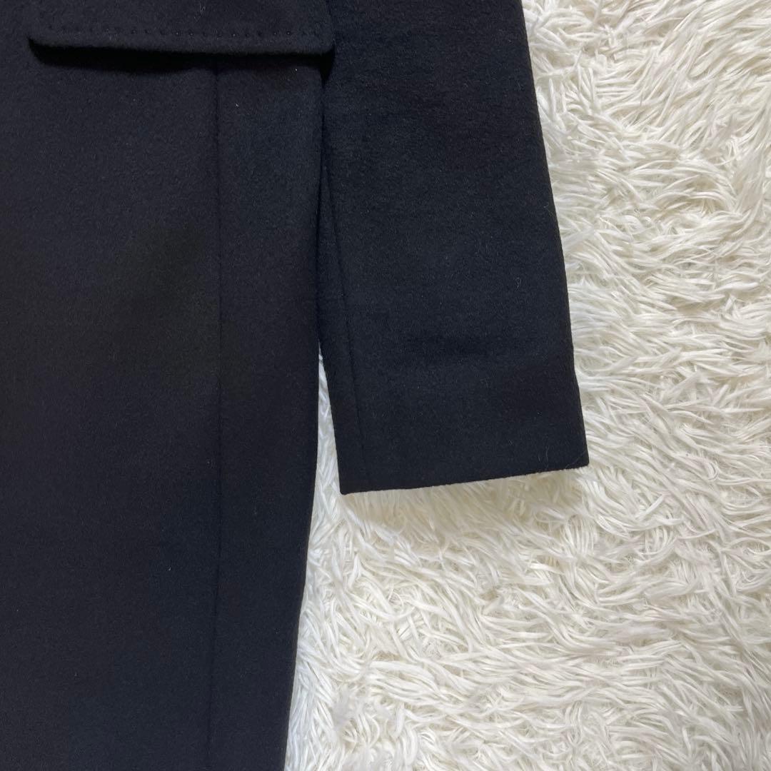 【美品】アクアスキュータム　カシミヤ100% チェスターコート　ブラック　日本製