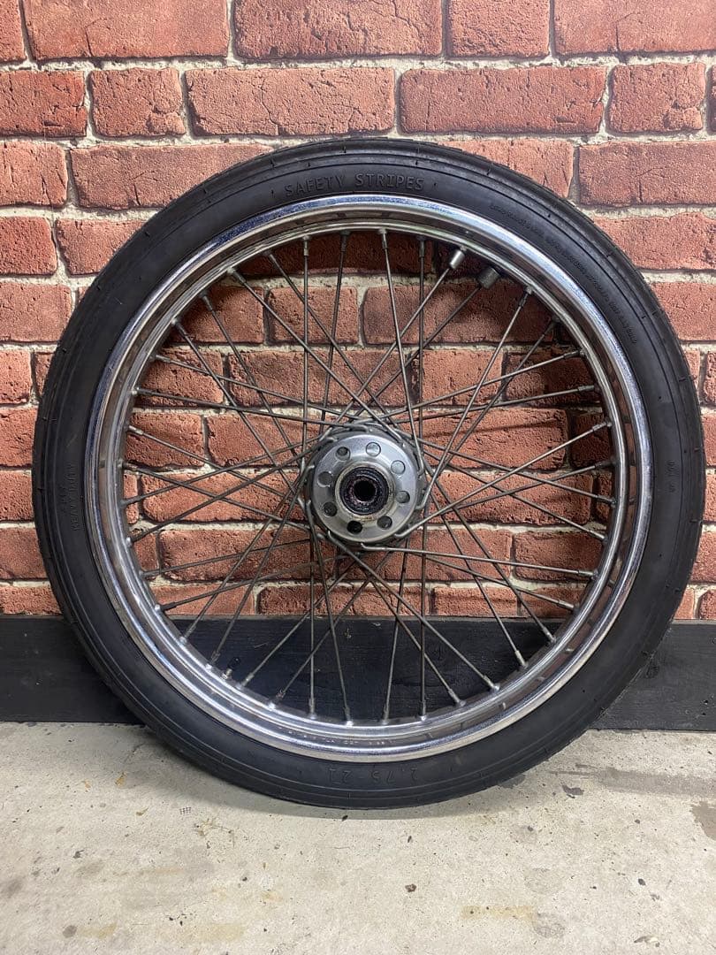 ハーレーダビットソン　エボ　21インチ スチールスポークホイール・タイヤ