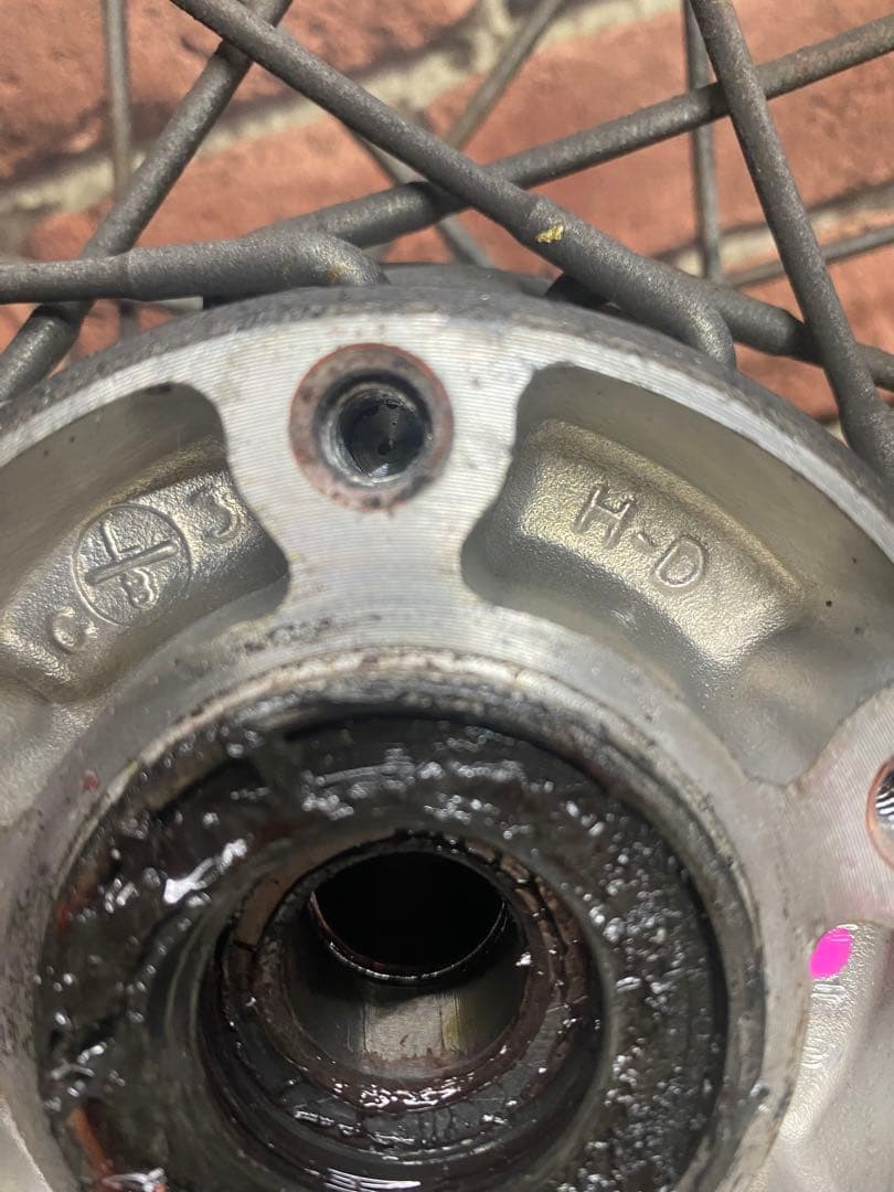 ハーレーダビットソン　エボ　21インチ スチールスポークホイール・タイヤ